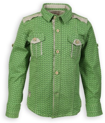 

Lilliput Boy's Printed Casual Green Shirt