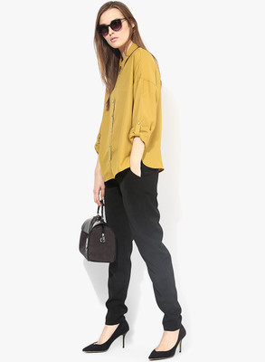 

Only Women's Solid Casual Beige Shirt, Dried tobacco