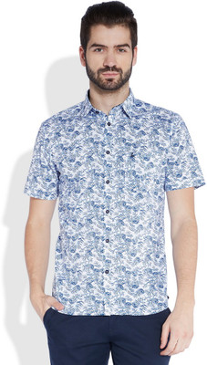 

Parx Men's Printed Casual White Shirt