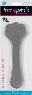 

Foot Petals Technogel Killer Kushion Gel 3/4 length Regular, Orthotic Shoe Insole(Gray)