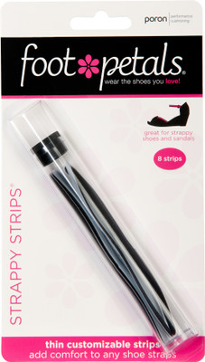 

Foot Petals Foot Petals Strappy Strips - Black PU Foam Heel Regular, Orthotic Shoe Insole(Black)