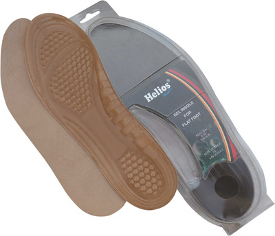 Helios Gel Insole For Flat Foot Gel Full Length Regular Shoe Insole(Brown)