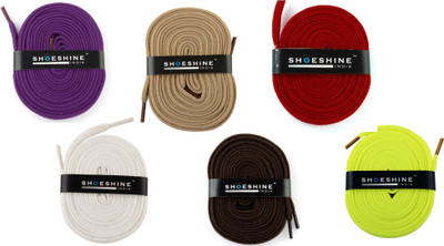 

SHOESHINE sport shoelace 120cm Y3 flat Shoe Lace(Multi Set of 6)