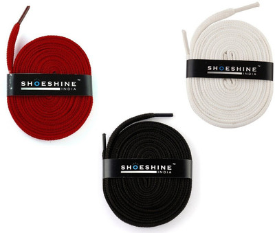 

Shoeshine India sports shoes laces 120cm S1 flat Shoe Lace(Multi Set of 3)