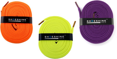 Shoeshine India sports & sneaker shoes laces 120cm S5 flat Shoe Lace(Multi Set of 3) available at flipkart for Rs.175