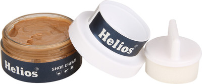 Helios SHOE CREAM(GLASS JAR)-L.BROWN Leather Shoe Cream(Brown)