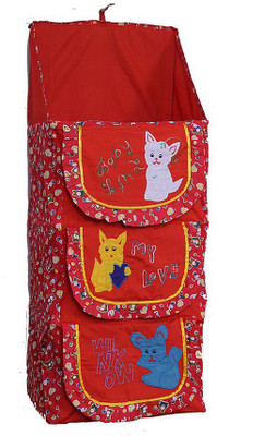 

Kuber Industries Roundzip Cotton Collapsible Wardrobe(Finish Color - Royal Red)