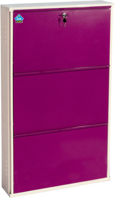 Delite Kom 24 Inches wide Infinity Three Door Powder Coated Wall Mounted Metallic Ivory Violet Metal Shoe Rack(Purple, 3 Shelves, DIY(Do-It-Yourself)) Delite Kom 24 Inches wide Infinity Three Door Powder Coated Wall Mounted Metallic Ivory Violet Metal Shoe Rack(Purple, 3 Shelves, DIY(Do-It-Yourself))