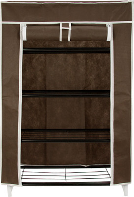 

Home Creations Stainless Steel Collapsible Shoe Stand(Brown, 4 Shelves)