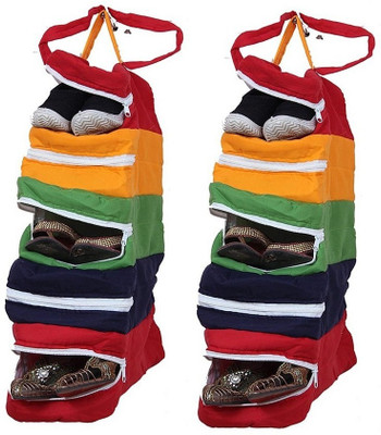 

Furnishia Cotton Collapsible Shoe Stand(Multicolor)
