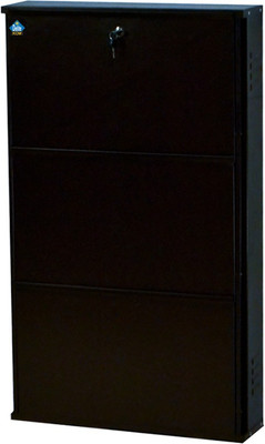 Delite Kom 24 Inches wide Three Door Powder Coated Wall Mounted Metallic Coffee Metal Shoe Rack(Brown, 3 Shelves) available at flipkart for Rs.4332