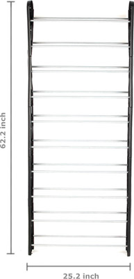 

Pearl 10 Layers Shoe Rack 1.6 m Metal Collapsible Shoe Stand(Black)