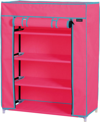 

Pindia Polyester Collapsible Shoe Stand(Pink, Green, 4 Shelves)
