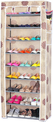 

Evana Polypropylene Collapsible Shoe Stand(Brown, 9 Shelves)