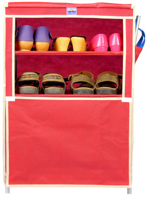 

CbeeSo Steel Collapsible Shoe Stand(Maroon, 4 Shelves)
