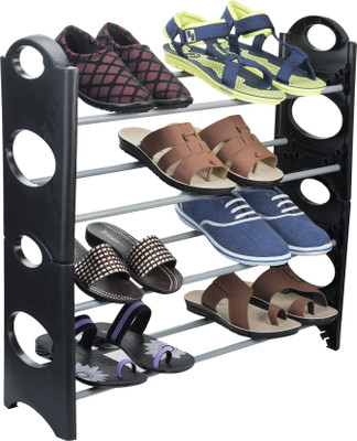 BESTWAY Metal Collapsible Shoe Stand(4 Shelves, DIY(Do-It-Yourself))