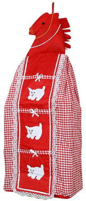 

Kuber Industries Horse Cotton Collapsible Wardrobe(Finish Color - Royal Red)
