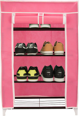 

Home Creations Stainless Steel Collapsible Shoe Stand(Pink)
