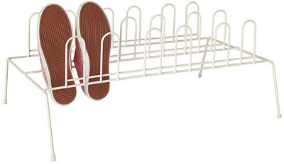 

Howards 9 Pair White Steel Collapsible Shoe Stand(White, 3 Shelves)