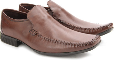 

Clarks Ferro Step Tan Leather Slip on For Men(Brown