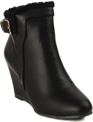 

Flat n Heels Boots For Women(Black)