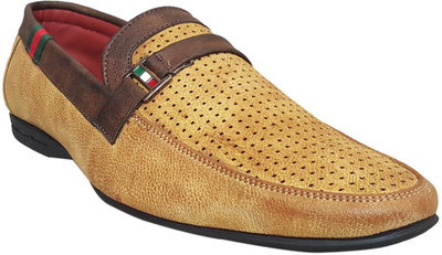 

M & M Tan Loafers For Men(Tan)