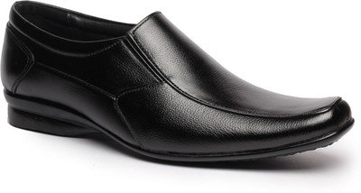 

Feather Leather Genuine Leather Black Formal Shoes 038 Slip On Shoes For Men(Black)