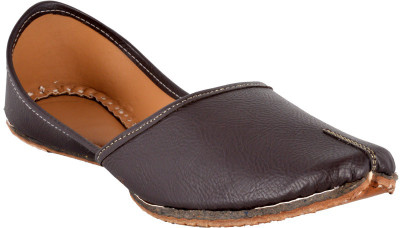 

DFR Textured Ethnic Punjabi Jutti -Dark Brown Jutis For Men(Brown