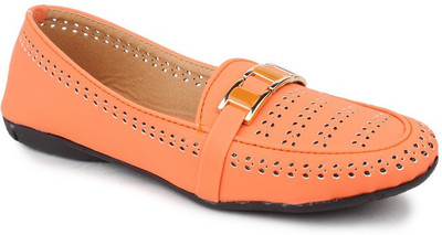 

Sindhi Footwear Venetian Loafers For Women(Orange)