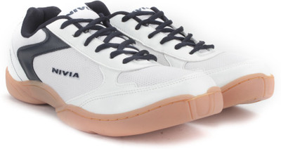 

Nivia Flash Men Badminton Shoes For Men(White, Blue, Wht/blu