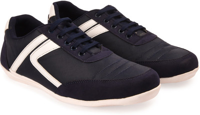 Andrew Scott Men's Blue Synthetic Sneakers For Men(Black