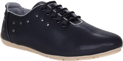 

Knight Ace Patent Canvas Shoes For Men(Black