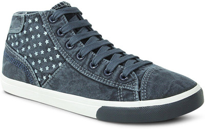 

Get Glamr Designer Lace Ups Canvas Shoes For Men(Blue)