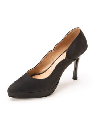 Marc Loire Marc Loire Women's Solid Curvy Black Stilettos Bellies