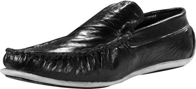 

Feather Leather Genuine Leather Black Formal Shoes 051 Loafers For Men(Black