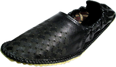 

eShop24x7 Hand Crafted Checks Design Black Loafers For Men(Black