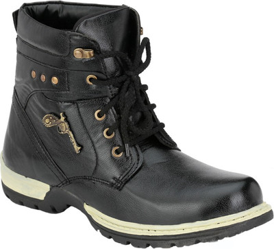 

Kingswalker Stylo Gun Boots For Men(Black, Beige