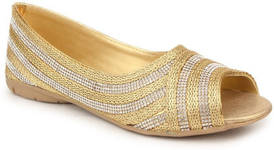

Sindhi Footwear Venetian Bellies For Women(Gold)