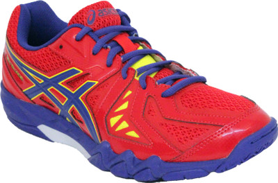 

Asics Gel-Blade 4 Men Badminton Shoes For Men(Multicolor, Red::blue::red
