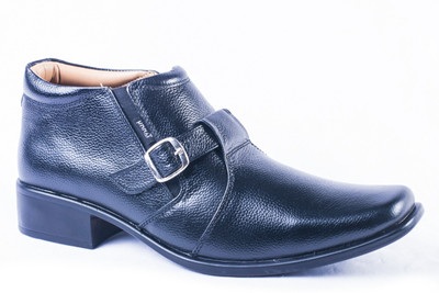 

Tanny Shoes Leather Black Monk Strap For Men(Black)