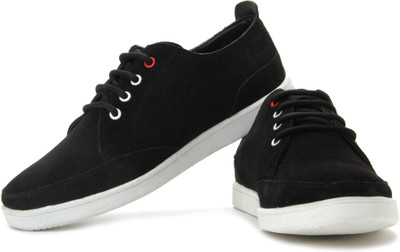 

Flippd Suede Leather Low Ankle Sneakers For Men(Black