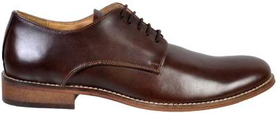 Hirel's Brown Leather Derby Lace Up Shoes