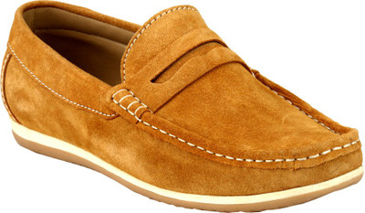 

GAI Tan Leather Loafers For Men(Tan