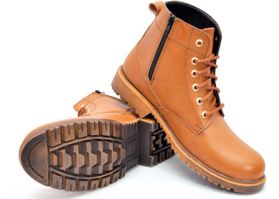 

Buenos Solid buckled EE Boots For Men(Tan