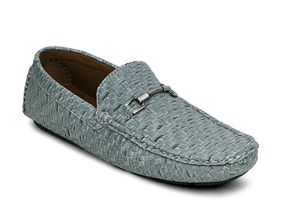 

Get Glamr Woven SlipOn Loafers For Men(Grey