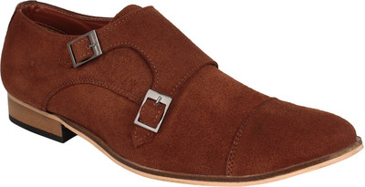 

Lujo Monk Strap For Men(Brown, 002;brown