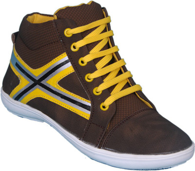 

Smoky Black Sneakers Shoe Party Wear For Men(Brown