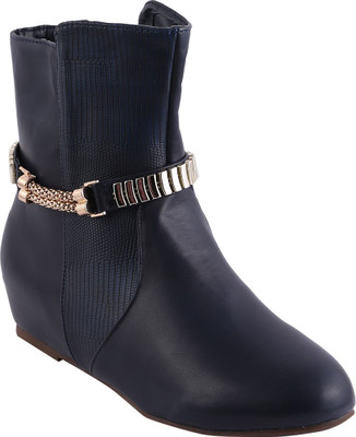 

Go India Store Boots For Women(Blue
