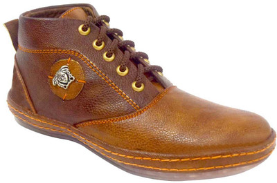

JK Port Tan & Brown Faux Leather Long Casual Shoe Casuals For Men(Brown
