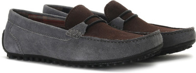 

WROGN Genuine Leather Loafers For Men(Grey